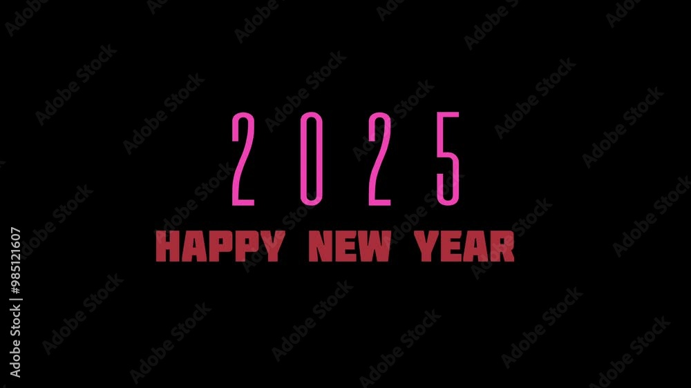 2025 Happy New Year Typography. Happy New Year 2025 animated moving color text. 2025 Happy New Year Typography. Happy New Year 2025 animated moving color text.