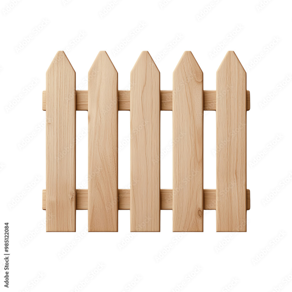 Wooden picket fence, isolated on white background transparent background Wooden picket fence, isolated on white background transparent background