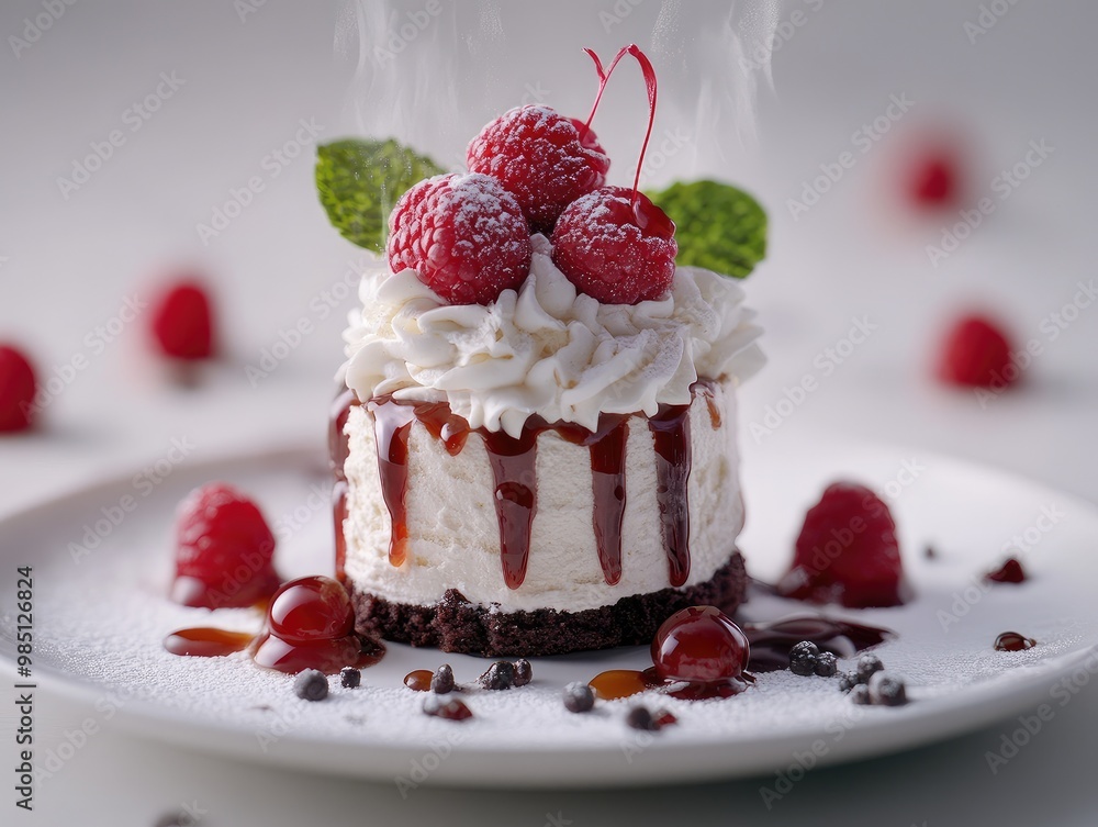 cheesecake with raspberries cheesecake with raspberries
