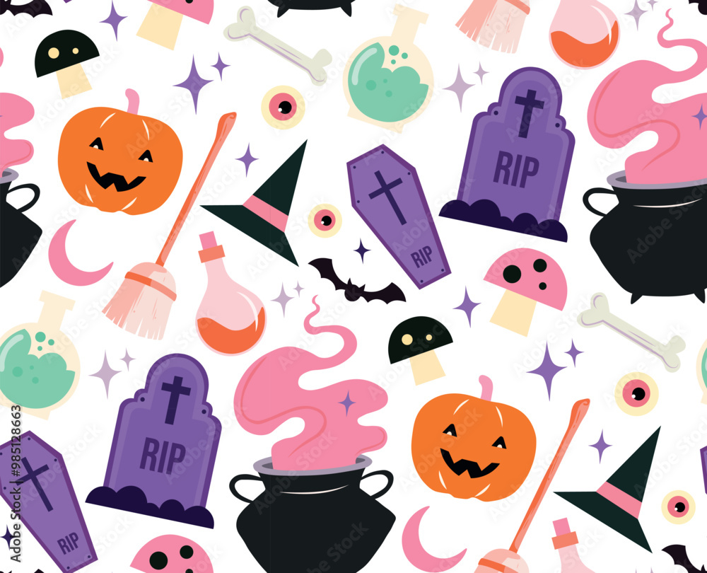 Halloween scary cute vactor pattern Halloween scary cute vactor pattern