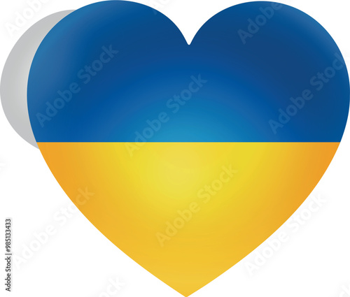 Heart in the Ukrainian flag colors logo on transparent background. Peace for Ukraine World Peace Day Free Download Heart in the Ukrainian flag colors logo on transparent background. Peace for Ukraine World Peace Day - GFXLoad