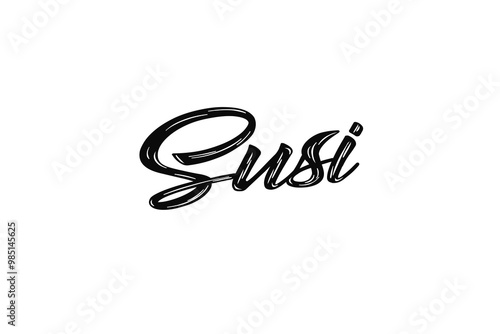 The name “Susi” written in a stylized colorful retro font