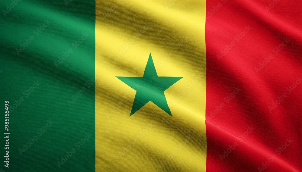 セネガルの国旗(waving national flag of Senegal.)
セネガルの国旗(waving national flag of Senegal.)