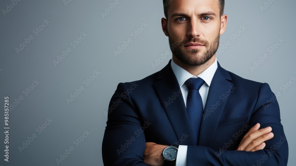 Confident Businessman in Formal Suit Portrait Confident Businessman in Formal Suit Portrait