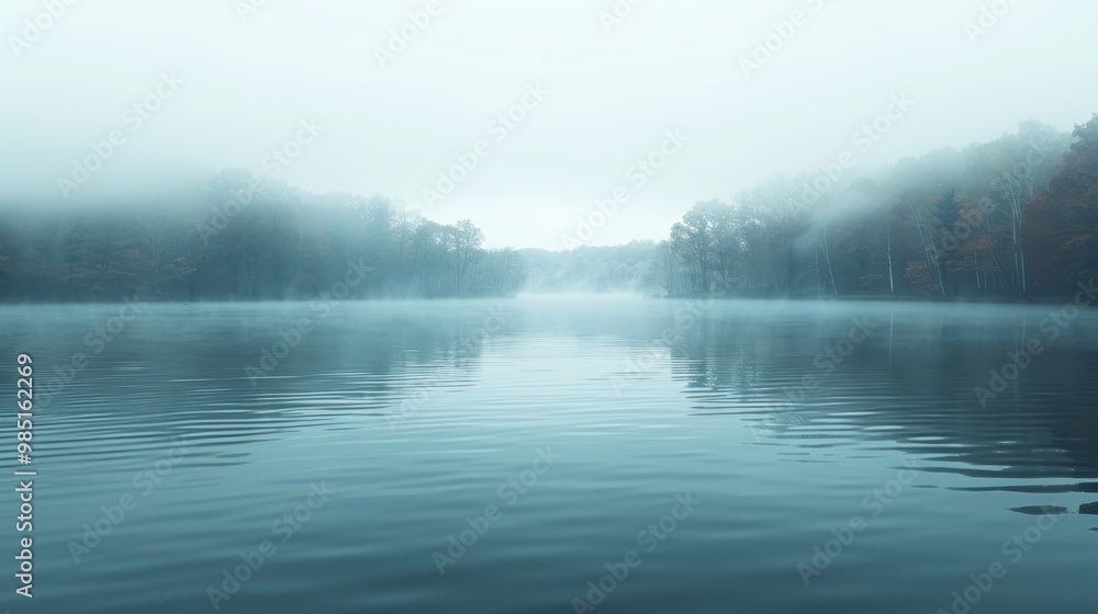 serene lake in the early morning serene lake in the early morning