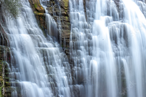 Close-up of Tortum Waterfall's cascading flow, symbolizing the relentless power and fluidity of nature