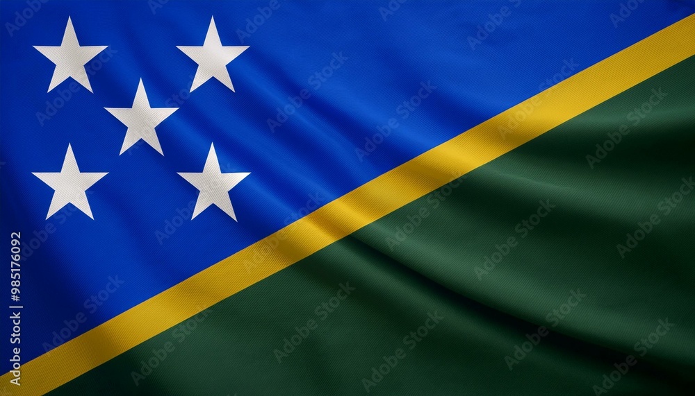 ソロモンの国旗(waving national flag of Solomon Islands.)
ソロモンの国旗(waving national flag of Solomon Islands.)