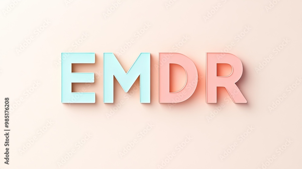 Fototapeta premium Eye Movement Desensitization Reprocessing (EMDR) therapy concept