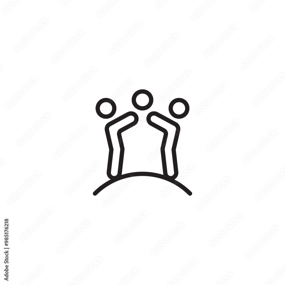 Volleyball icon . Park volley ball with group symbol in a black filled and outlined style. Play volleyball at beach sign. Editable stroke. Volleyball icon . Park volley ball with group symbol in a black filled and outlined style. Play volleyball at beach sign. Editable stroke.