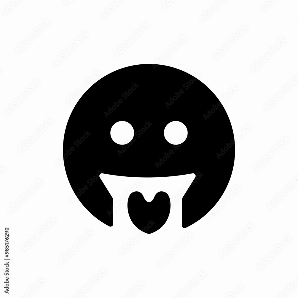 Fototapeta premium emoji smile tounge icon sign vector