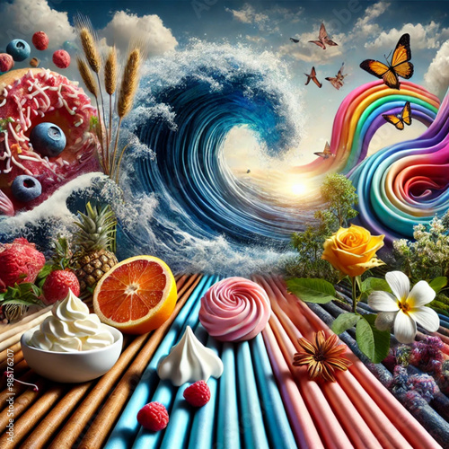 A highly realistic surrealist montage exploring the five senses