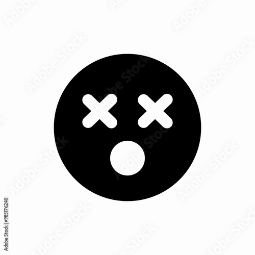emoji astonishment icon sign vector