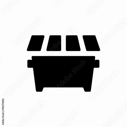 garbage trash bin icon sign vector