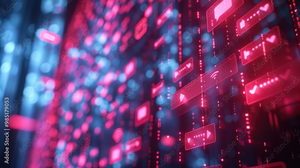 An animated representation of digital notifications. An animated representation of digital notifications.