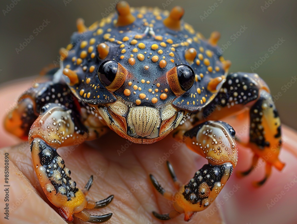 Close-Up of a Colorful and Spiky Frog Close-Up of a Colorful and Spiky Frog