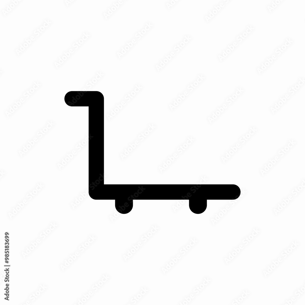 package trolley carriage icon sign vector package trolley carriage icon sign vector