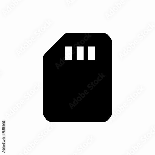 micro memory card icon sign vector photo