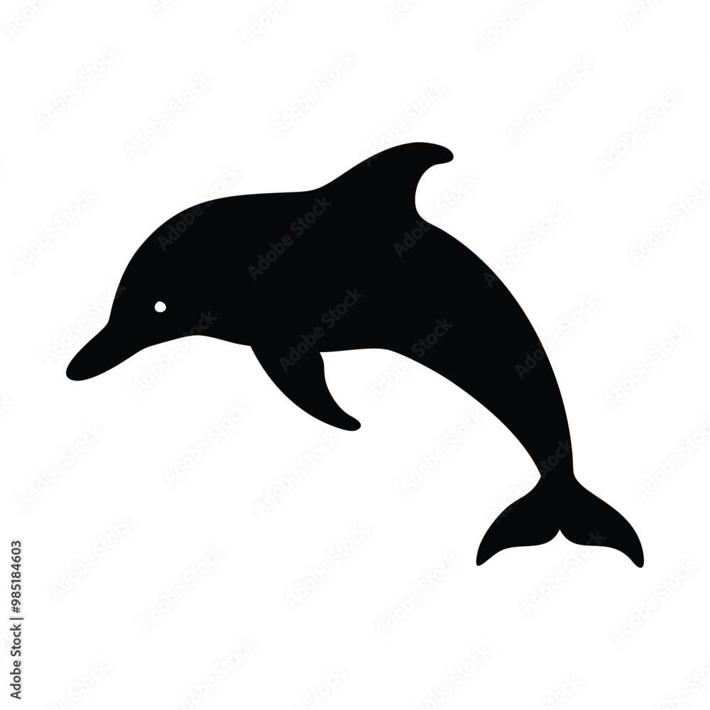 Fototapeta premium Dolphin silhouette vector
