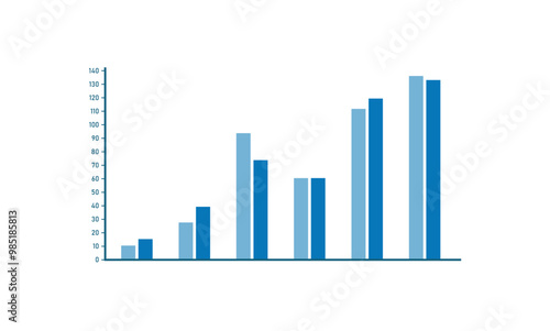 Represent Data on a Bar Graph. Business Infographic.