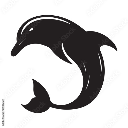 Dolphin silhouette vector