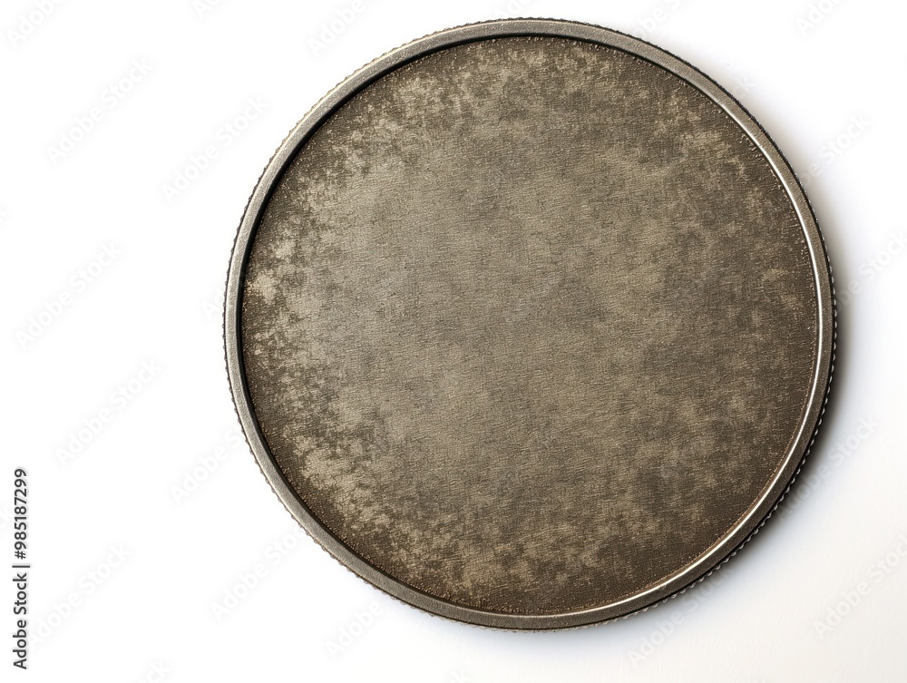 Close-up of a blank metal coin on a plain white background. Individual design or montage concept. Round, isolated object with texture. Empty, copy space for creative use. Close-up of a blank metal coin on a plain white background. Individual design or montage concept. Round, isolated object with texture. Empty, copy space for creative use.