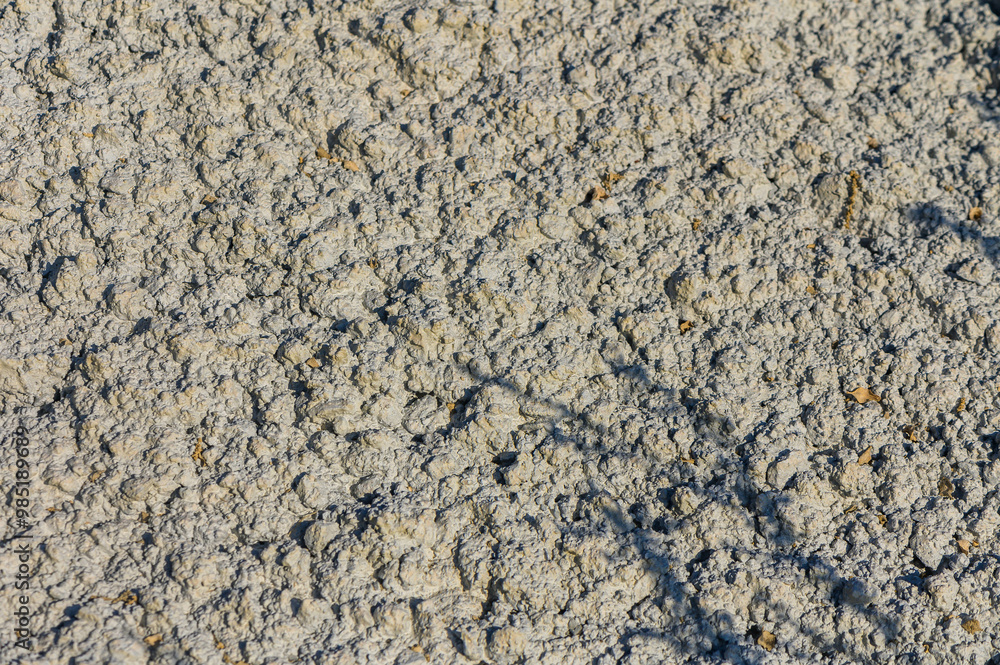 hardened concrete mortar at a construction site hardened concrete mortar at a construction site