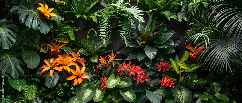 Tropical greenhouse with rare plants. Tropical greenhouse with rare plants.