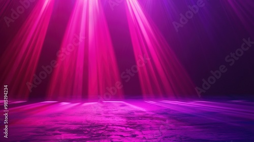 Purple and Pink Spotlights on a Rough Surface