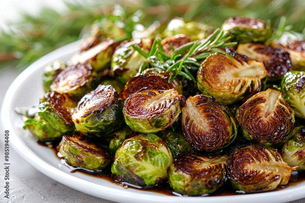 Roasted Brussel Sprouts with Rosemary and Balsamic Glaze Roasted Brussel Sprouts with Rosemary and Balsamic Glaze