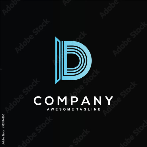 Letter D logo design for your business