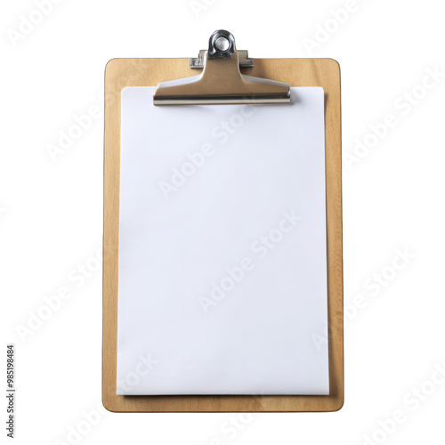 blank paper on clipboard