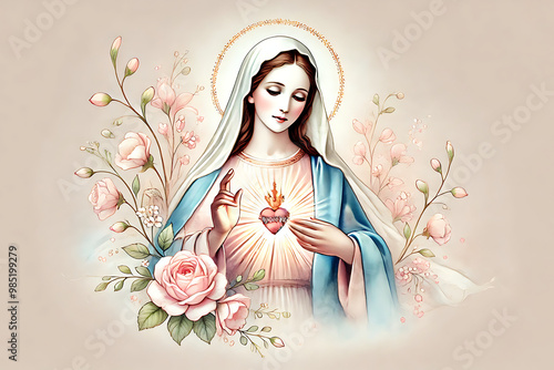 IMACULADO CORAÇÃO DE MARIA ILUSTRAÇÃO - Immaculate Heart of Mary photo