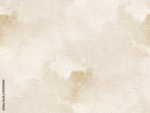 A soft sepia and beige backdrop enhanced by a bold stroke of white paint, creating a visually appealing composition. Watercolor on paper. Seamless. 