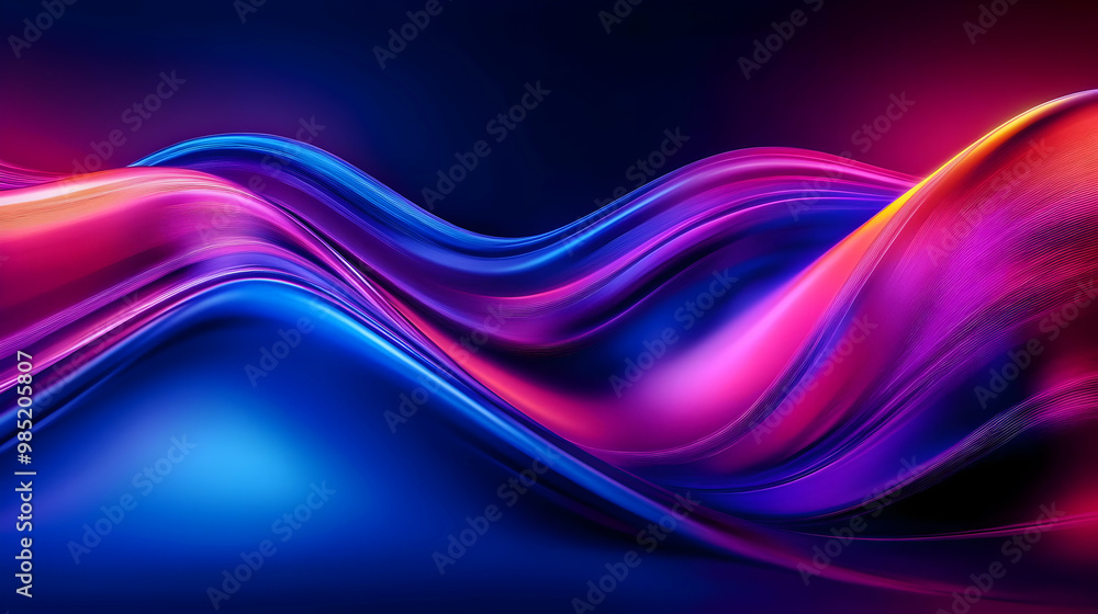 Abstract Background - Blue and Pink Waves Abstract Background - Blue and Pink Waves