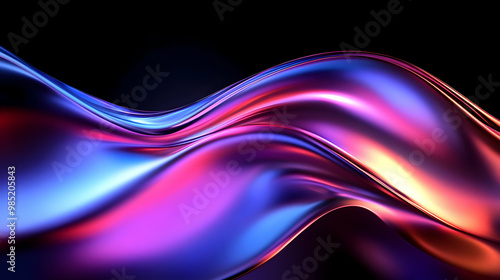 Abstract 3D Wave Background in Vibrant Colors