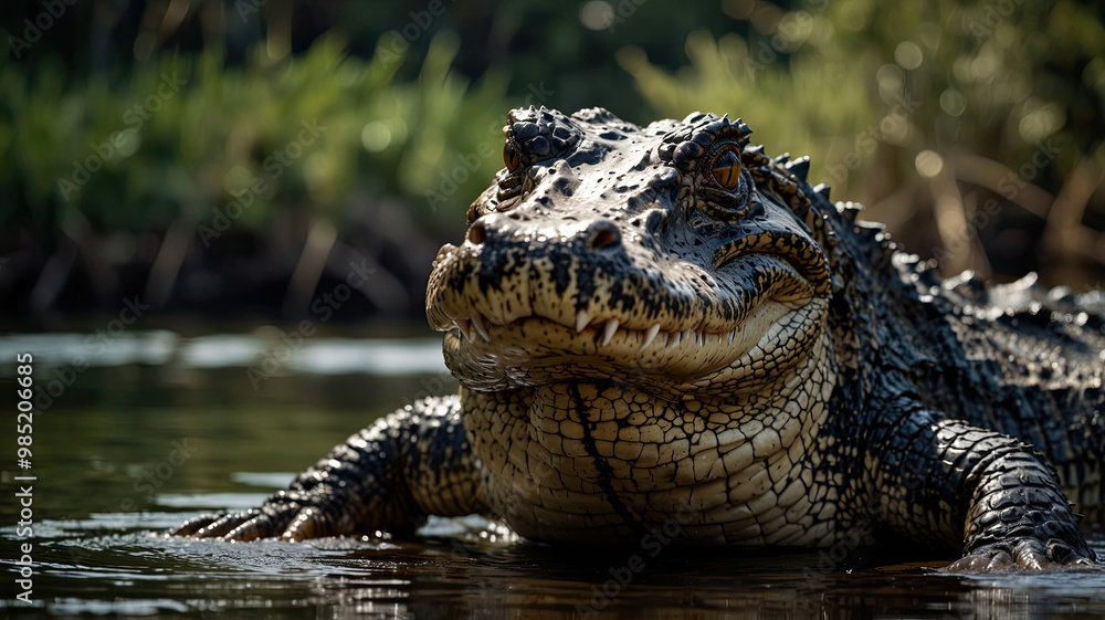 Obraz premium a large and imposing alligator