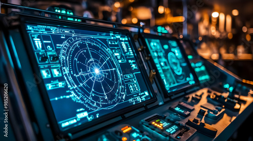Closeup of a Ship's Radar S...
