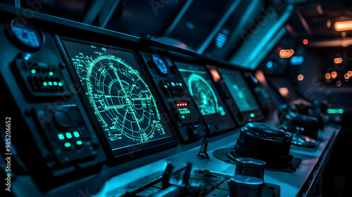 Close-Up of a Ship's Contro...
