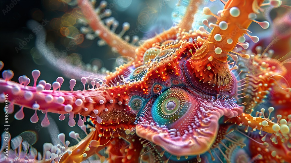 Abstract Colorful Fractal Art: A Microscopic Journey Abstract Colorful Fractal Art: A Microscopic Journey