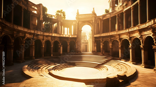 Ruined Ancient Amphitheater...