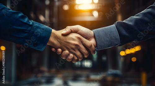 Handshake in Blurred Backgr...