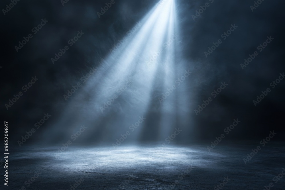 A bright light beam cutting through darkness. A bright light beam cutting through darkness.