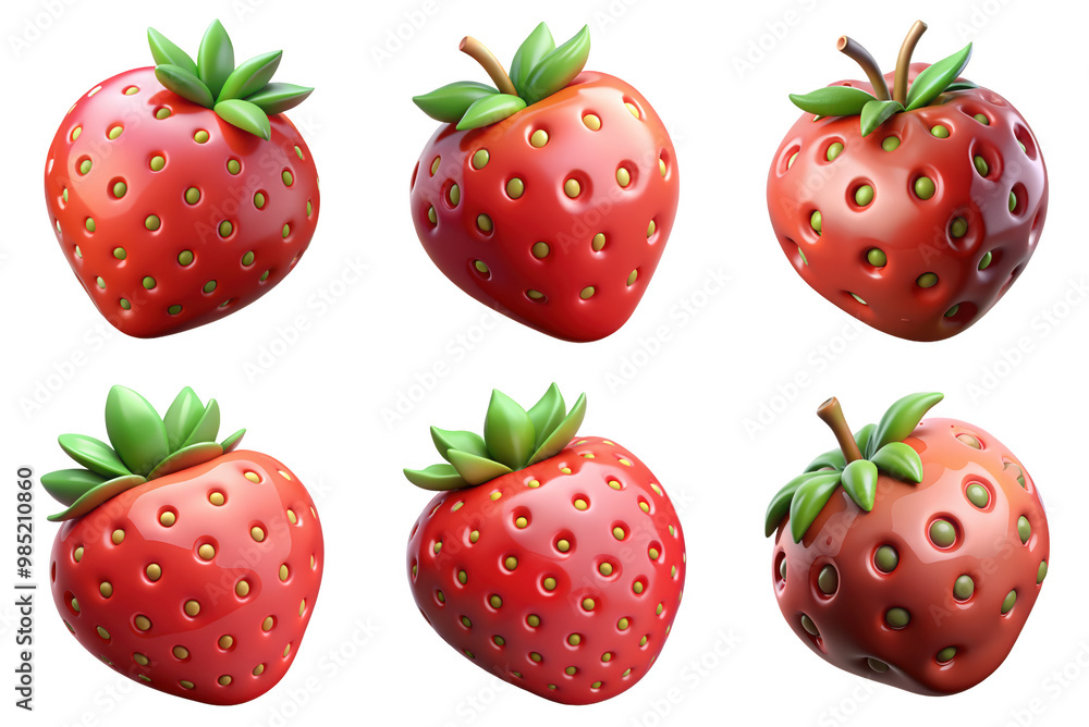 PNG strawberry 3d collection, in cartoon style minimal on transparent, white background, isolate
PNG strawberry 3d collection, in cartoon style minimal on transparent, white background, isolate