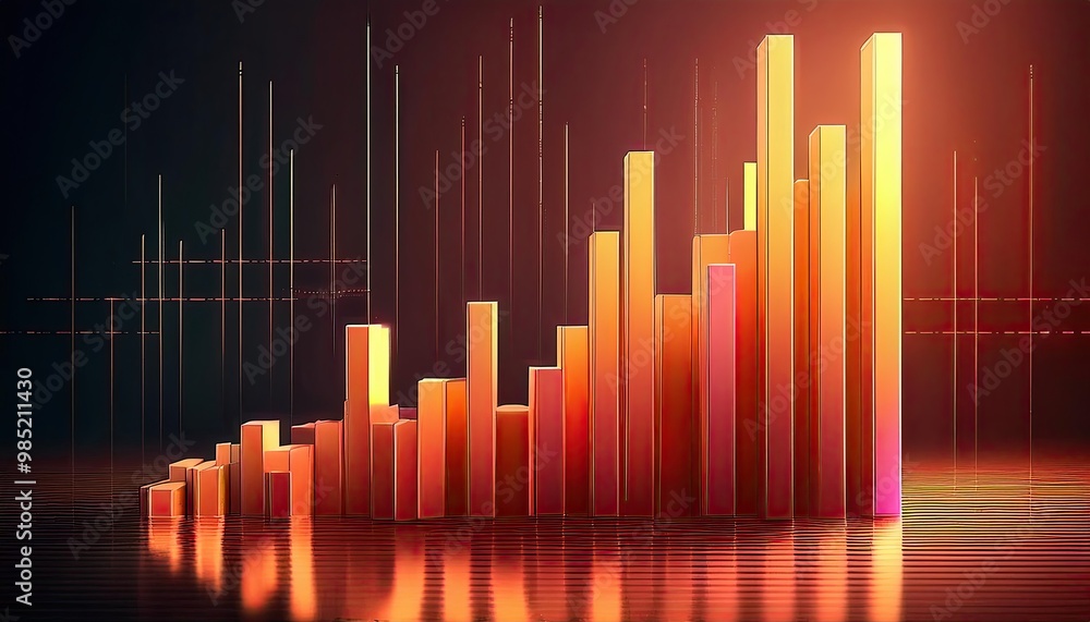 a simple bar graph that is rising and represents financial prosperity. a simple bar graph that is rising and represents financial prosperity.