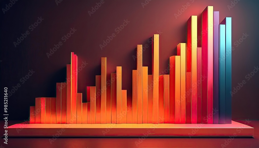 a simple bar graph that is rising and represents financial prosperity. a simple bar graph that is rising and represents financial prosperity.