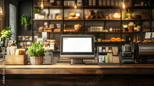 Computer Monitor on Wooden ...