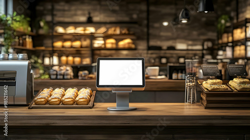Bakery Counter with Blank D...