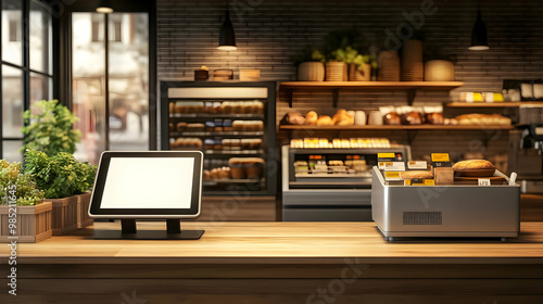 3D Render of a Bakery Count...