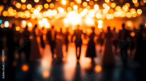Silhouettes of People at a ...