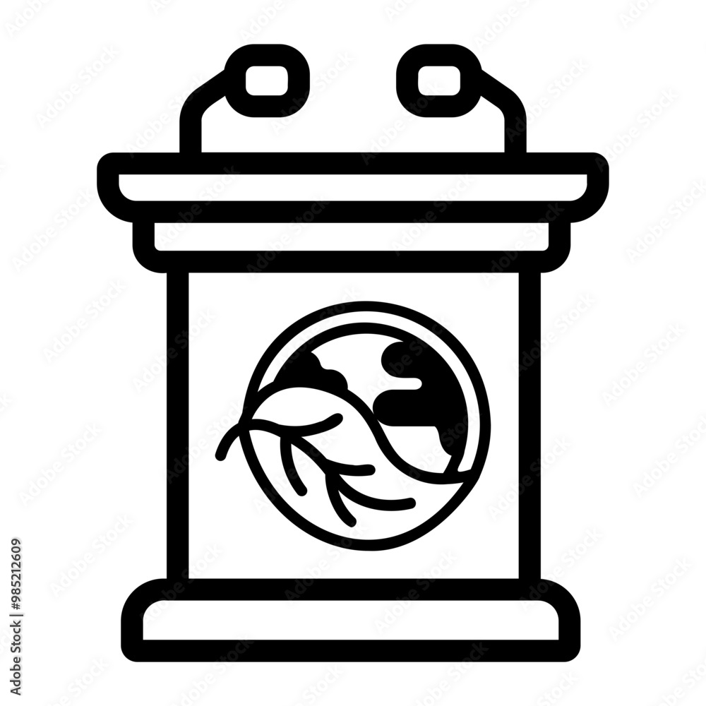 podium Line Icon podium Line Icon